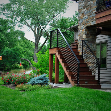 Modern Hillside Entry and Sculpture Garden