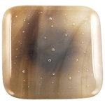 Glass Storm Studios - Driftwood Handmade Knob - Knobs measure approximately 1.25" square and pulls measure approximately .75" x 4.25" with a 3" center to center. Hardware has a brushed nickel finish and uses a standard 8-32 screw.