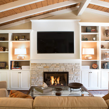 Fireplace and TV wall