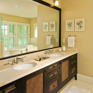 Large Bathroom Mirror - Stage Neck - Custom Home on Cape Cod, MA