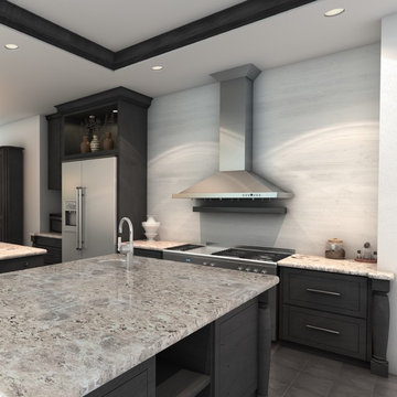 Kitchen remodel featuring a ZLINE KB Stainless Steel Wall Range Hood