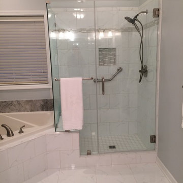 Calcutta Porcelain Tile Bath