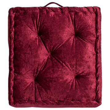 Safavieh Belia Floor Pillow Burgundy 25" X 25"
