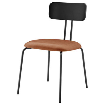 Judith PU Dining Side Chair,, Set of 4, Toasted Caramel
