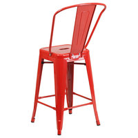 Red Metal Bar Stool CH-31320-24GB-RED-GG