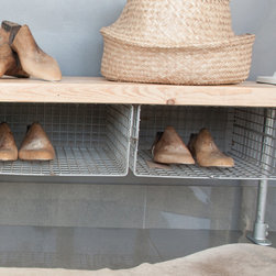 INEKO HOME BESPOKE WIRE SHOE RACK BENCH - Accent & Storage Benches