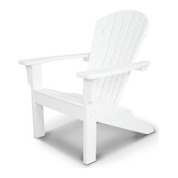 Polywood - Ivy Terrace Artisan Shell Back Adirondack, White - Adirondack Chairs