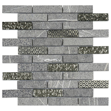 Modket Black Marquina Gray Concrete Marble Stone Deco Backsplash TDH133MO