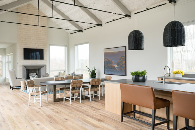 Farmhouse Dining Room by Let Us Inc