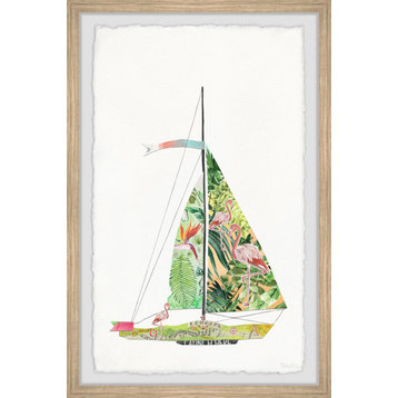 "Sailing Tropical Heaven" Framed Painting Print, 8"x12"