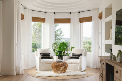 Example of a transitional bedroom design in San Luis Obispo