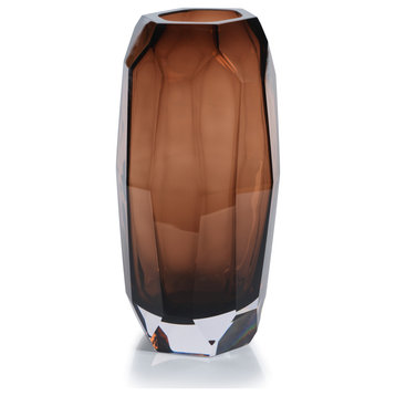Juwelo Amber Glass Vase, Large