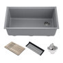 Metallic Grey 33 Inch Sink