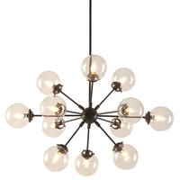 12 Lights Sputnik Chandelier Oversized Pendant Lighting Antique Bronze