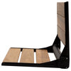 Black Matte 17" Wide Foldable Teak Shower Seat With Backrest