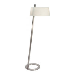 Satin Nickel Finish 2 Light Floor Lamp by Sonneman Lina - Lighting