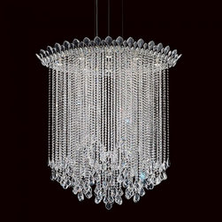 Schonbek Trilliane Strands 8 Light Pendant Lighting in Stainless Steel finish - Lighting