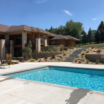 Cedar Rapids, IA - Contemporary - New Concrete Swimming Pool Construction