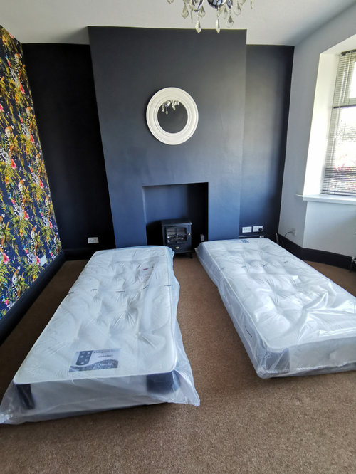 Twin beds against chimney breast help Houzz UK