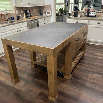 Open Style Kitchen Island with tile(ish) top