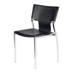 Vera Chrome Dining Chair | Black (Set of 4) - Dining Chairs