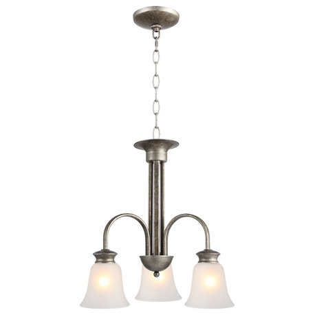 Dresden 3-Light Chandelier, Gray Stone