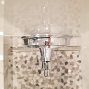 Transitional Gray Master Bathroom