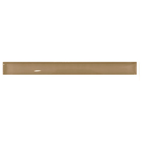 0.63x6 Pencil Bars Glass Tile, Taupe