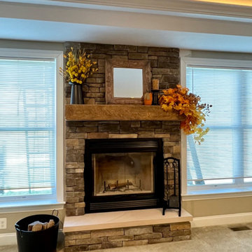 Forest Hill Stone Fireplace