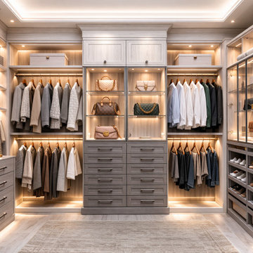 Custom Walk-In Closet Installation with LED Lighting | Dallas, TX