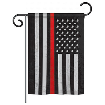 US Red Stripe Americana, Military Garden Flag, 13"x18.5"