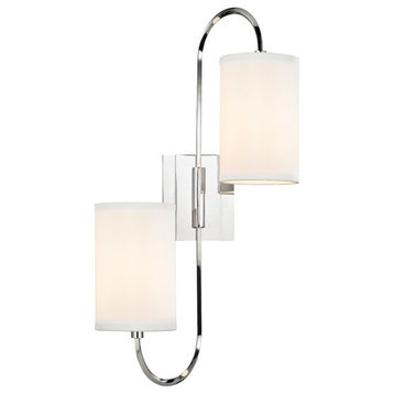 Hudson Valley Junius Two Light Wall Sconce 9100-PN