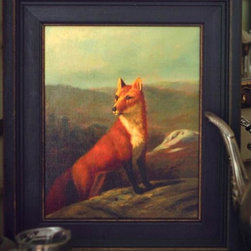 Hiding From Hounds English Fox Painting - Prints And Posters