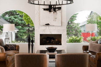 Living room - cottage living room idea in Toronto
