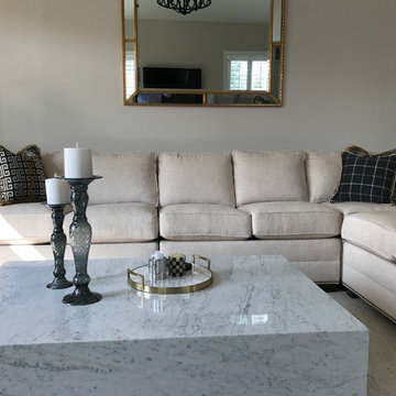 Black, White and Gold Formal Living Room