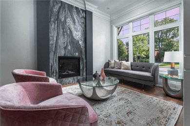 Living room - modern living room idea in Toronto