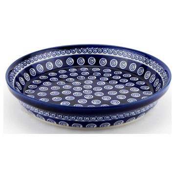Polish Pottery Dish Pie Plate, Pattern Number: 174a