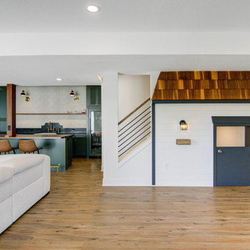 Cozy Basement Remodel with Custom Touches