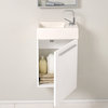 Fresca Pulito 16" Small White Vanity With Integrated Sink