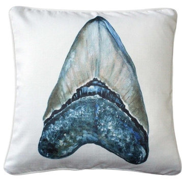Tracy Upton Ponte Vedra Shark's Tooth Throw Pillow, 20"x20"