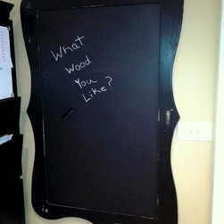 Magnetic Chalkboard w/ Distressed Frame - Picture Frames