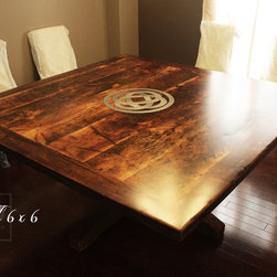 Reclaimed Wood (Sqaure) Pedestal Table - Products