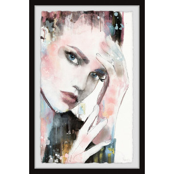 "Thinking Face" Framed Painting Print, 16"x24"