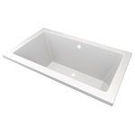 Valley Acrylic Bath - CHI White Acrylic Extra Deep Drop-In Bathtub Center Drain by Valley Acrylic, Whi - The CHI acrylic drop-in tub from Valley Acrylic is attractive, durable, functional, and easy to install. Valley Acrylic tubs are built using a proprietary layering technology to reinforce and insulate the tubs far better than other tubs available today. The process starts with a heavy acrylic sheet with a resin and fiberglass mixture backing then a thick layer of real Canadian wood is applied to the tub which is then coated with another layer of the proprietary resin. This gives the tub better heat retention and insulation than other acrylic, gel coat, or steel tub products on the market while giving unparalleled strength and rigidity. The proprietary layered technology insulates the tub rather than absorbing heat from the water like cast iron which saves energy and water by retaining more heat and making the addition of hot water less frequently to maintain a warm bath. The 60" size is a convenient size allowing for ample space in the bath and is frequently used for new construction or remodeling drop-in applications. The heavy 3mm thick acrylic layer provides a high gloss surface that is scratch, fade, and crack resistant providing a clean and attractive appearance through the entire long life of the tub. The vibrant surface of the Acrylic tubs cleans up easily with mild soap and water, no scrubbing or harsh chemical cleaners are required. This easy-to-clean nonporous acrylic surface resists the growth of mold, mildew, and mineral deposits providing a safe and hygienic bathing fixture for your family. The CHI tub has a convenient end drain configuration and a 17.5" water depth in the large rectangular interior. Valley Acrylic, a Woman-Owned Business, creates handmade products that are eco-friendly and manufactured in a Certified Zero Waste factory in Mission, BC, Canada.