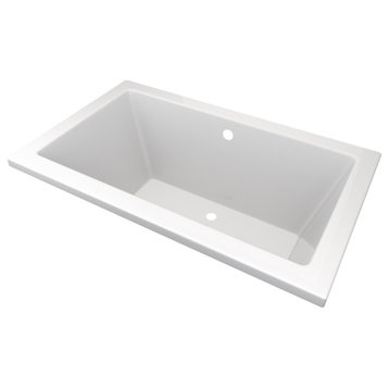 CHI White Acrylic Extra Deep Drop-In Bathtub Center Drain by Valley Acrylic, Whi