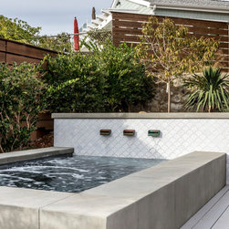 Backyard Jacuzzi by Falling Waters Landscape - Products