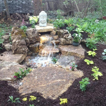 A beautiful pondless waterfall in Homewood, IL