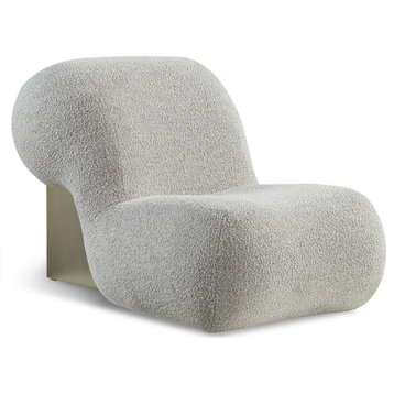 Quadra Boucle Fabric Upholstered Accent Chair, Taupe