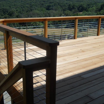 Maryland Country Home Rustic/Modern Cable Railing