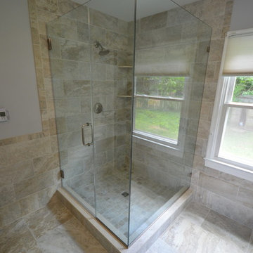 2 bathrooms become 1 Grand master bath with walk in closet